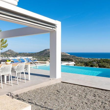 Luxury Villa Hera With Private Pool Afantou Bagian luar foto