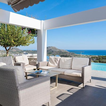 Luxury Villa Hera With Private Pool Afantou Bagian luar foto