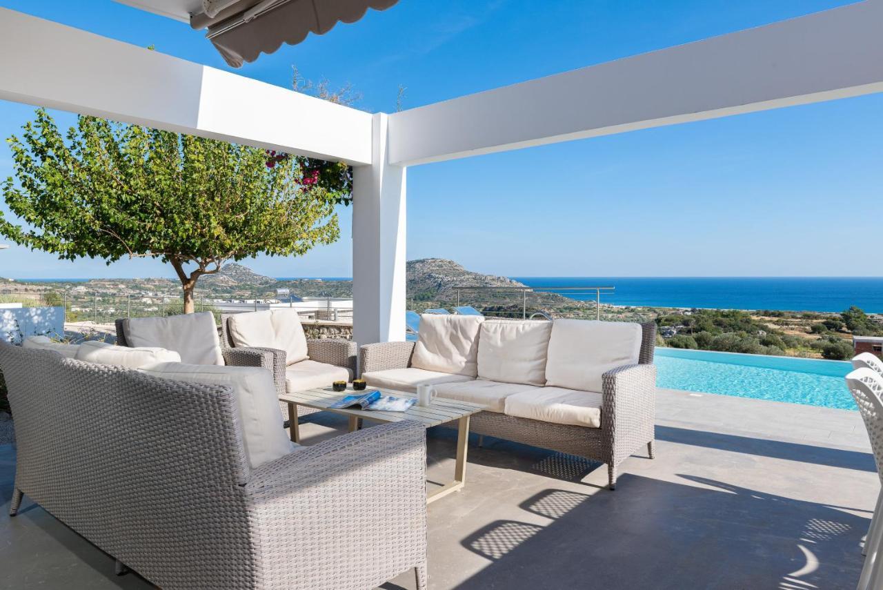 Luxury Villa Hera With Private Pool Afantou Bagian luar foto