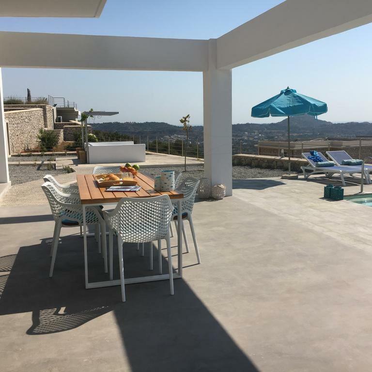 Luxury Villa Hera With Private Pool Afantou Bagian luar foto