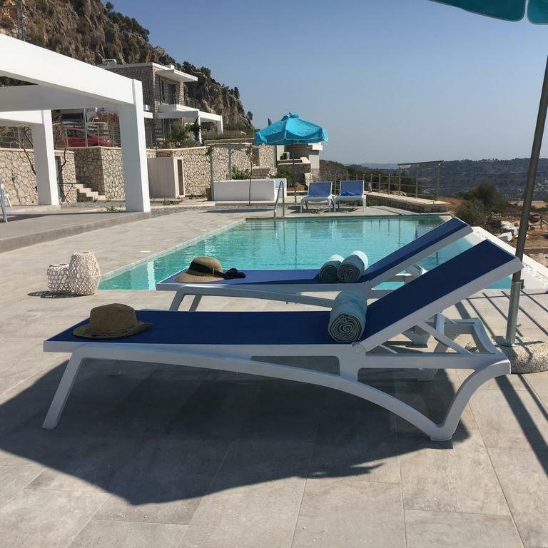 Luxury Villa Hera With Private Pool Afantou Bagian luar foto